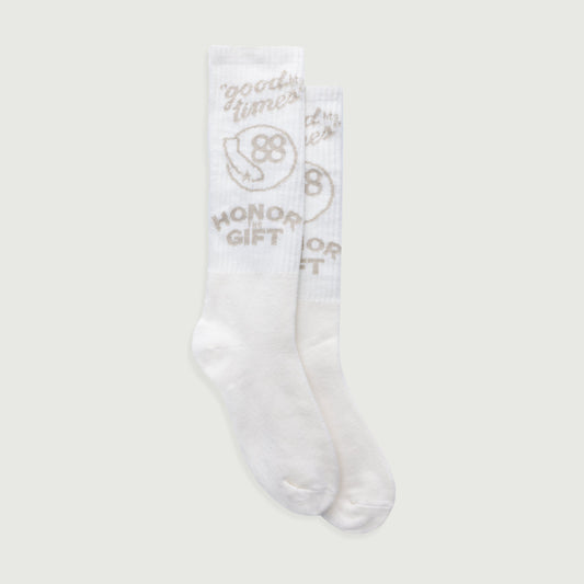 Good Times Crew Socks - Bone