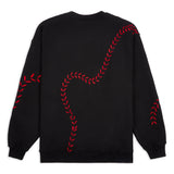 Baseball Stitch Sweatshirt - Black / Red Baseball Stitch Sweatshirt - Black / Red