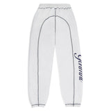 Scripted Embroidered Jog Pant - Light Heather / Navy Scripted Embroidered Jog Pant - Light Heather / Navy