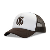 Old English Trucker Cap - Chocolate / White Old English Trucker Cap - Chocolate / White