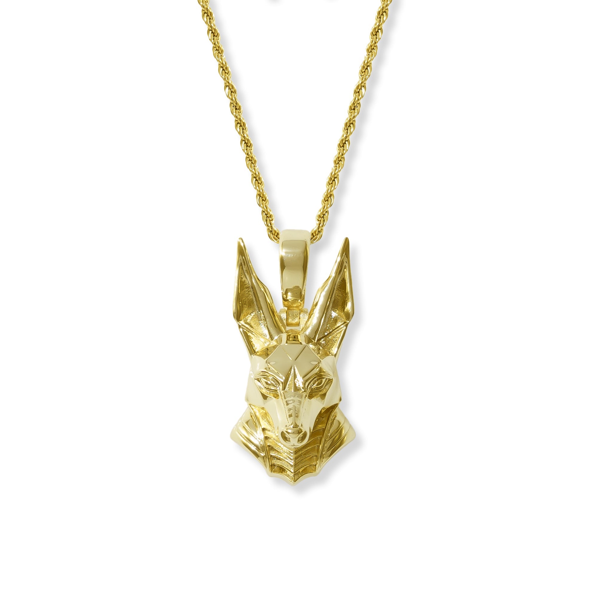 Anubis Necklace Pendant & Rope Chain Anubis Necklace Pendant & Rope Chain