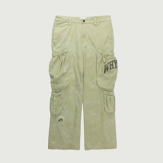 Twill Cargo Wide Leg - Green