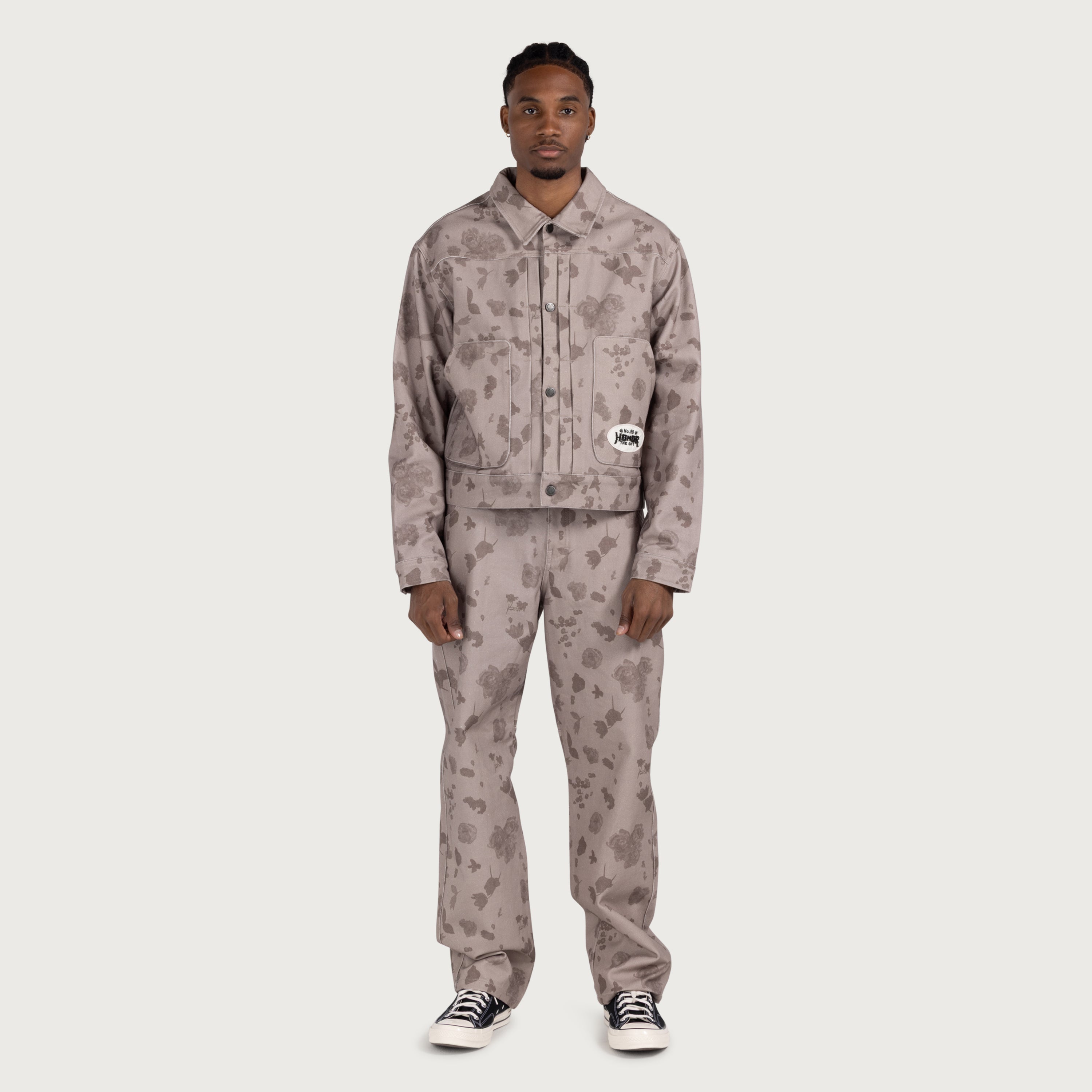 Tonal Floral Pant - Pebble Tonal Floral Pant - Pebble