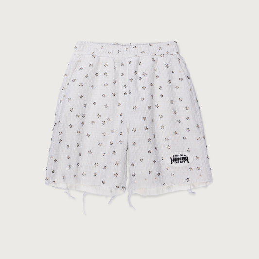 Beaded Shorts - White