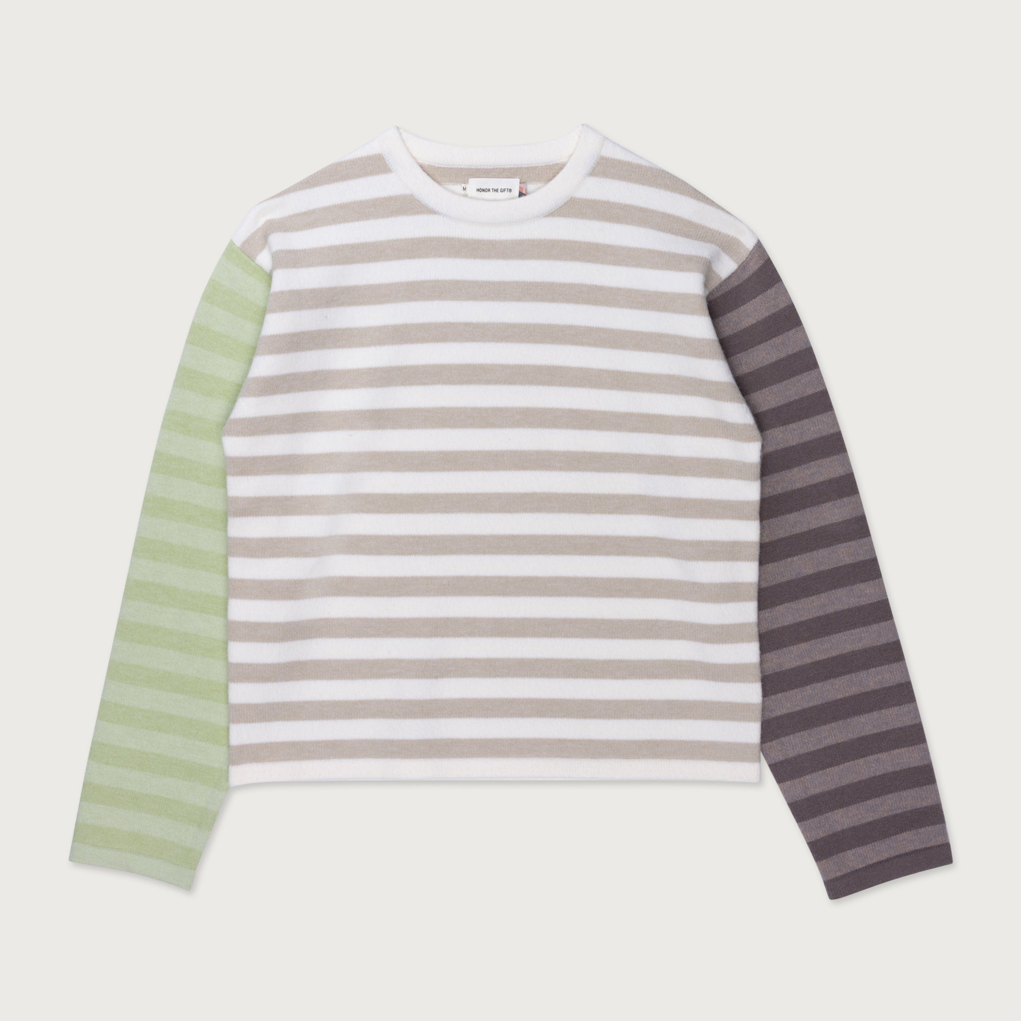 Multi Stripe Crew - Bone Multi Stripe Crew - Bone