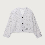 Beaded Cardigan - White Beaded Cardigan - White