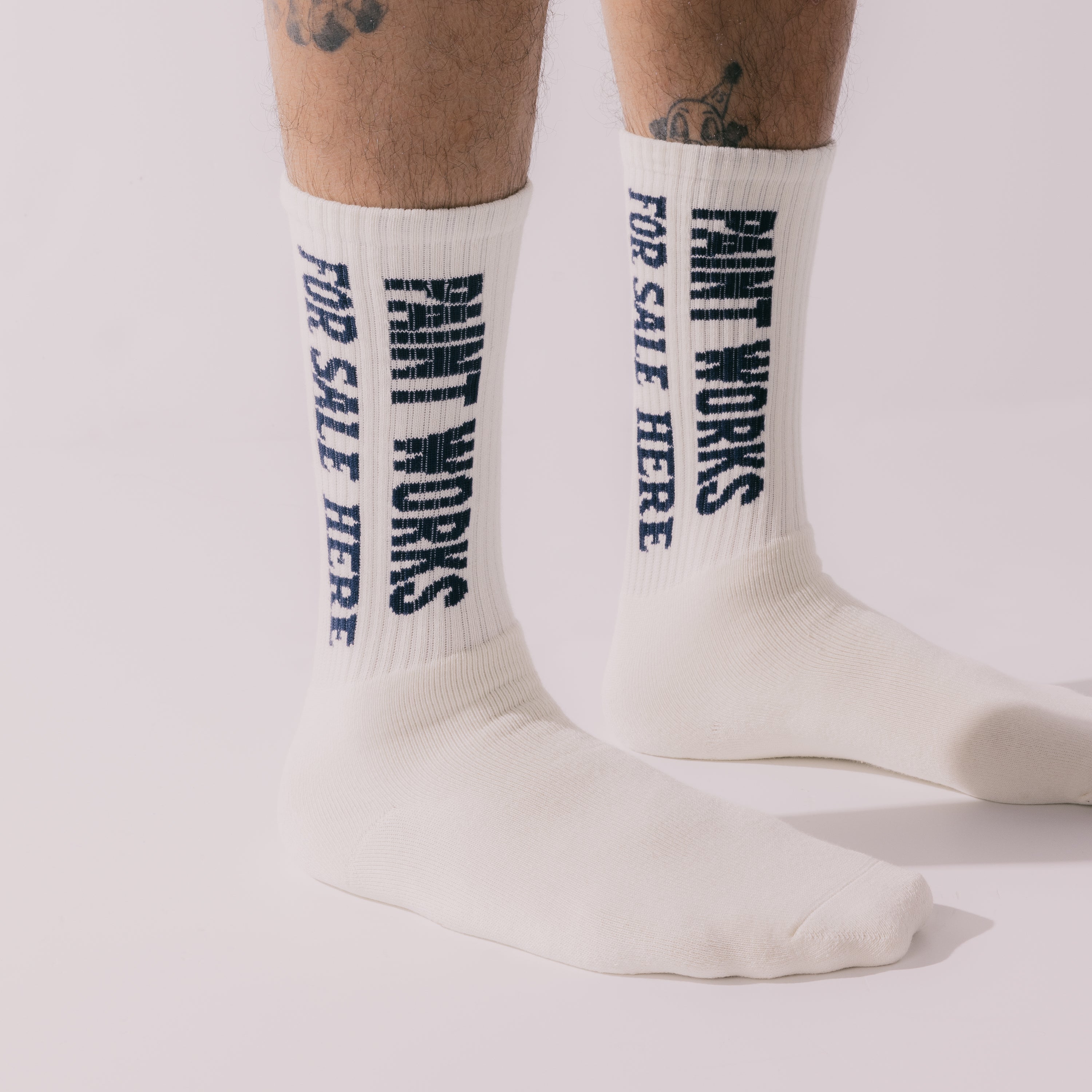 For Sale Ribbed Sock - Bone For Sale Ribbed Sock - Bone