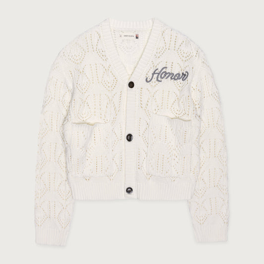 Cable Cardigan - Bone