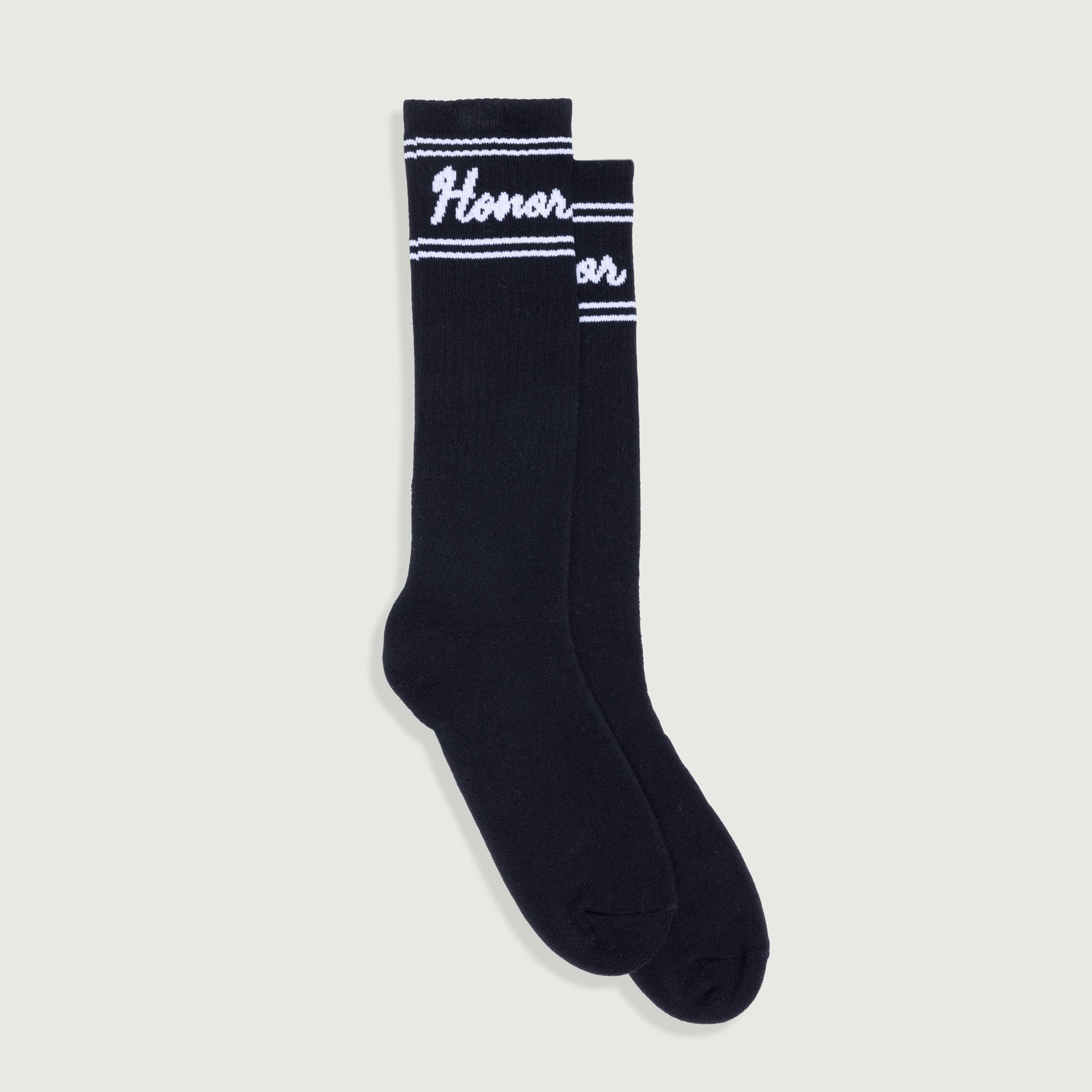 Drive In Striped Ribbed Sock - Black Drive In Striped Ribbed Sock - Black