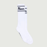 Drive In Striped Ribbed Sock - White Drive In Striped Ribbed Sock - White