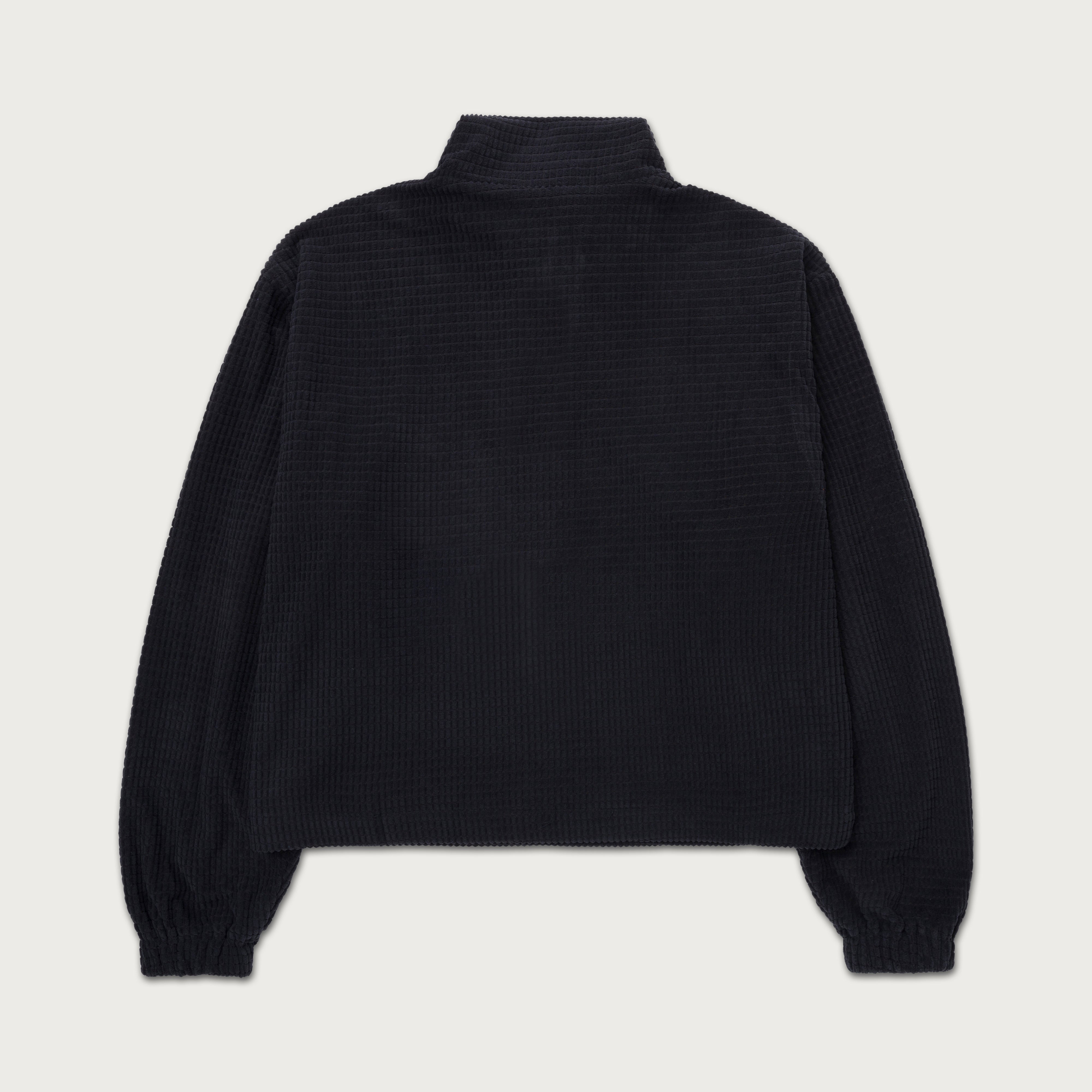 Textured Knit Anorak - Black Textured Knit Anorak - Black