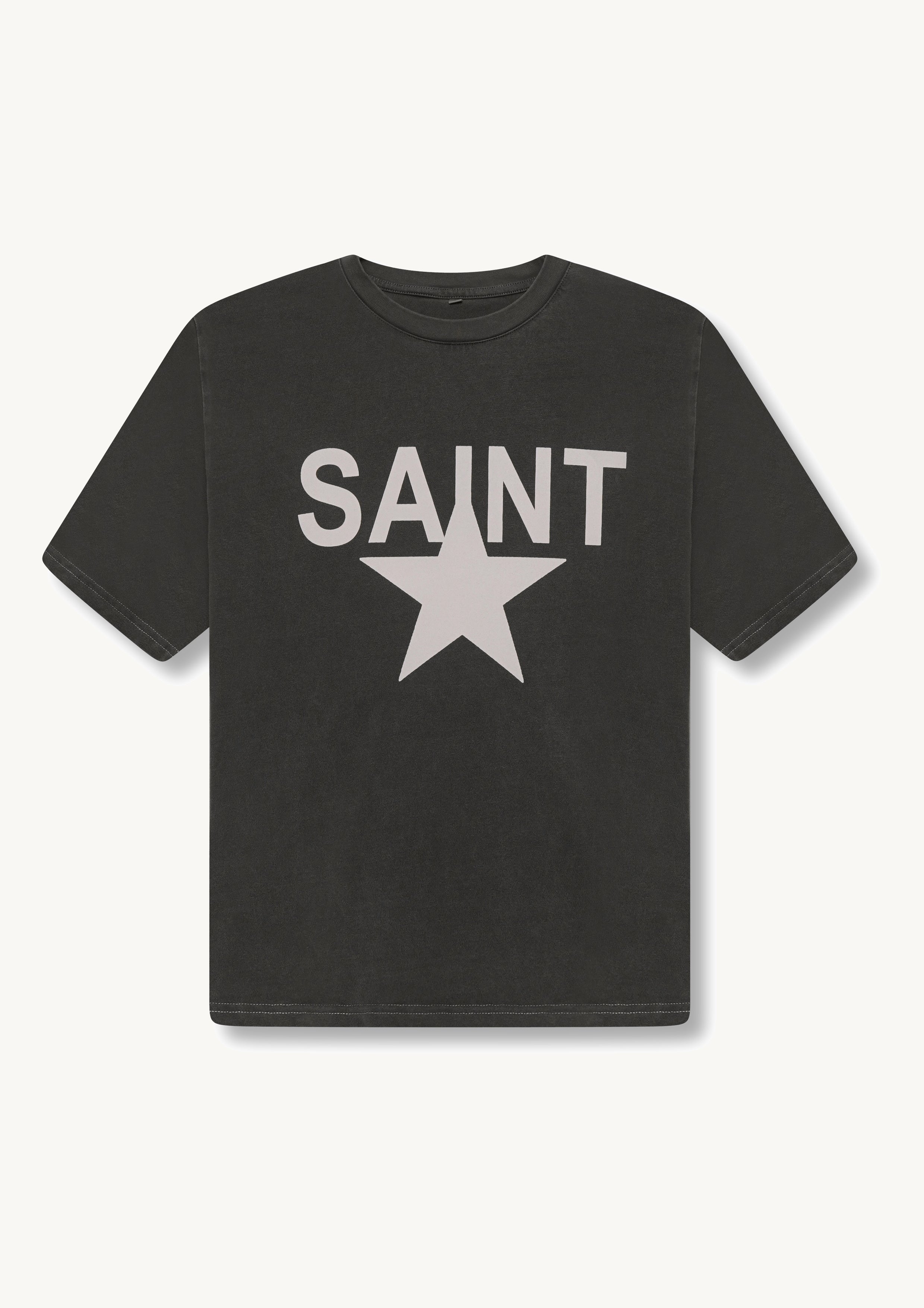 Heavyweight Saint Star Tee - Washed Grey Heavyweight Saint Star Tee - Washed Grey