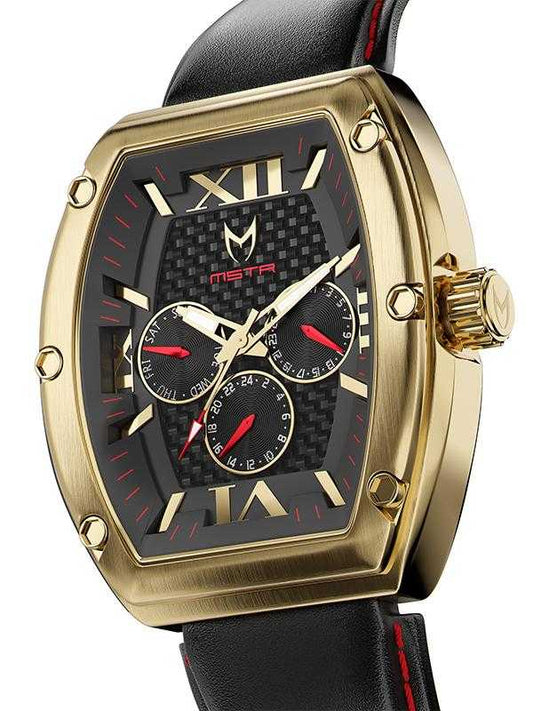 MJ122LB - MAJOR GOLD / BLACK / LEATHER BAND