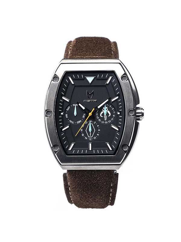 MJ117SW - MAJOR TITANIUM/ BLACK / LEATHER BAND MJ117SW - MAJOR TITANIUM/ BLACK / LEATHER BAND