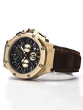 AM1006SW - AMBASSADOR CHAMPAGNE GOLD / JEDI / LEATHER BAND AM1006SW - AMBASSADOR CHAMPAGNE GOLD / JEDI / LEATHER BAND