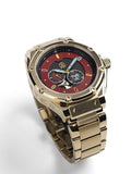 AM309MV - AUTOMATIC SEMI CHAMPAGNE GOLD / RED / SS BAND AM309MV - AUTOMATIC SEMI CHAMPAGNE GOLD / RED / SS BAND