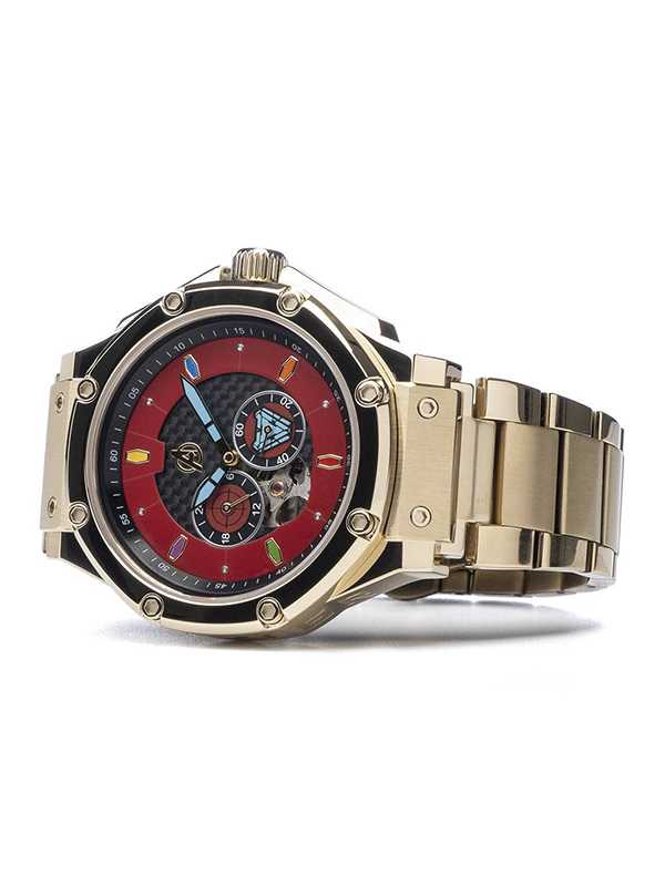 AM309MV - AUTOMATIC SEMI CHAMPAGNE GOLD / RED / SS BAND AM309MV - AUTOMATIC SEMI CHAMPAGNE GOLD / RED / SS BAND