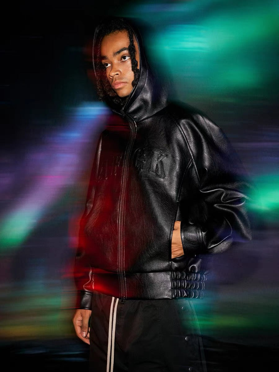 DONCARE(AFGK) “Hooded leather jacket” DONCARE(AFGK) “Hooded leather jacket”