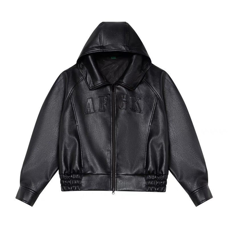 DONCARE(AFGK) “Hooded leather jacket” DONCARE(AFGK) “Hooded leather jacket”