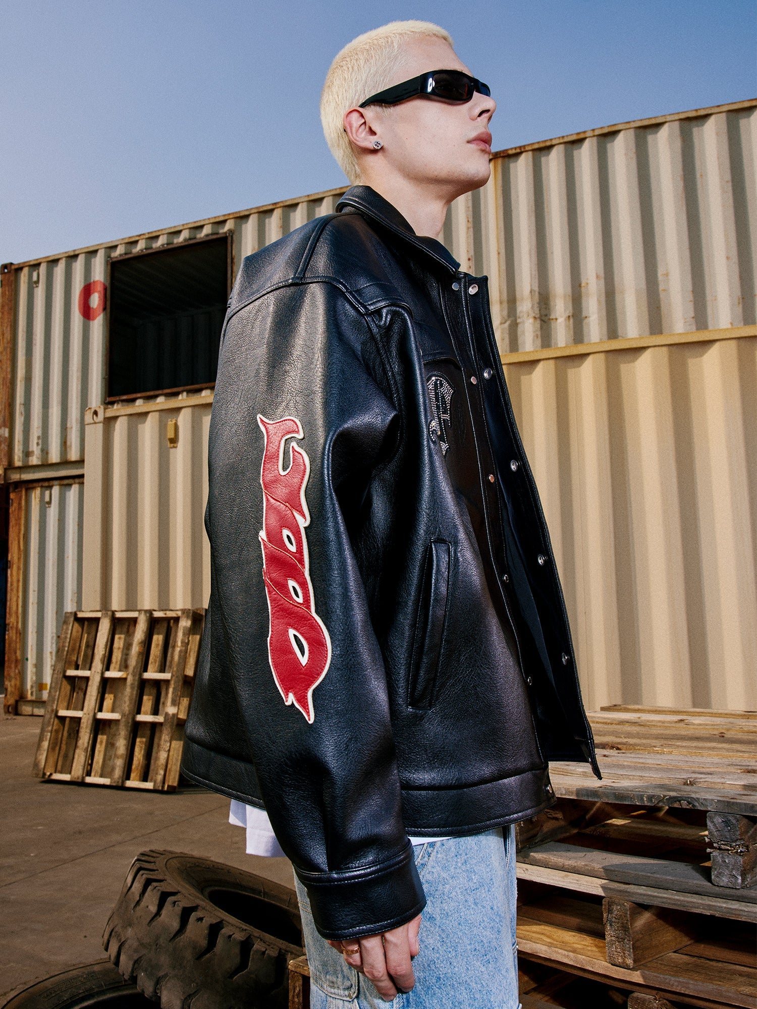DONCARE(AFGK) “Rhinestone all leather jacket” DONCARE(AFGK) “Rhinestone all leather jacket”