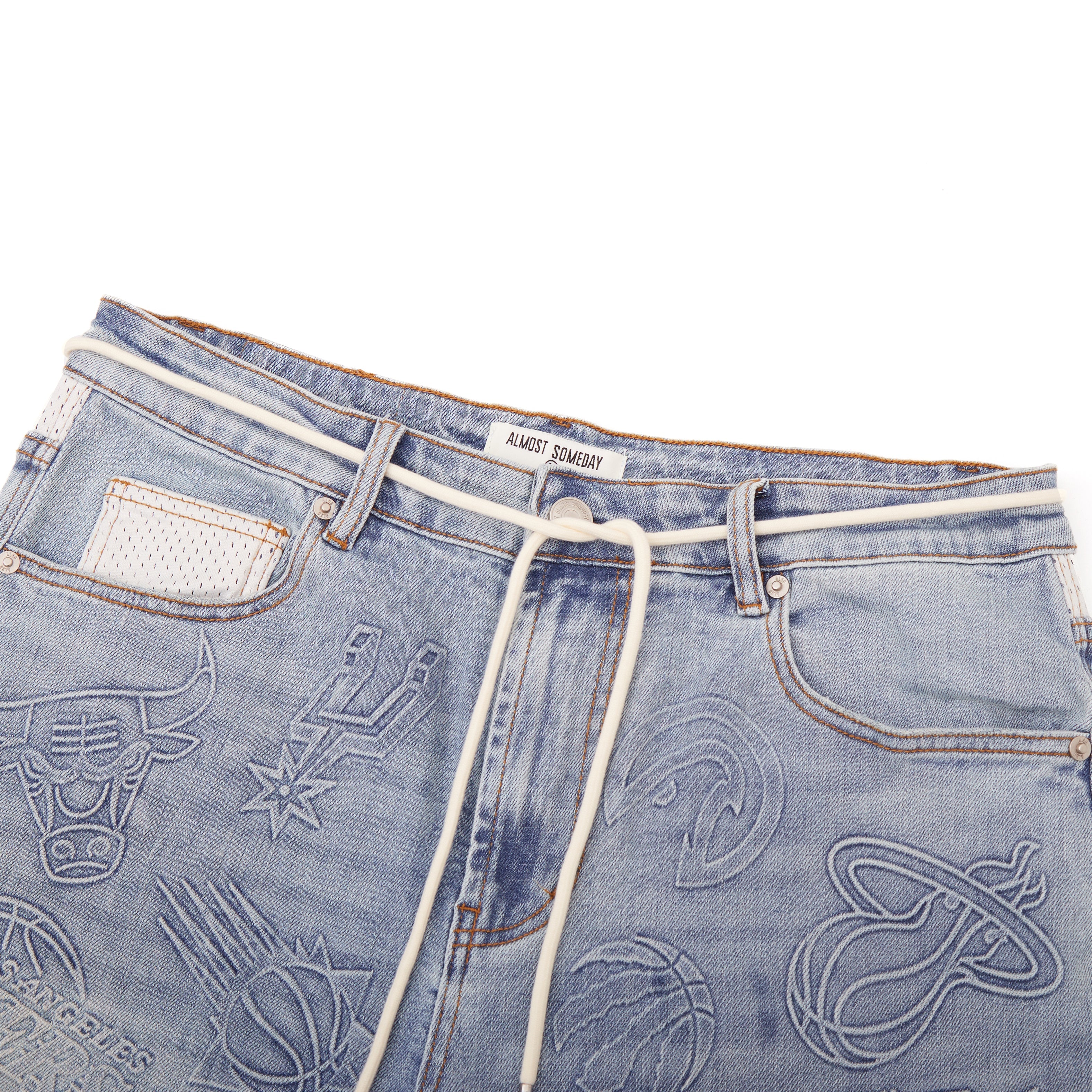 NBA Conference Jorts (Washed Blue) NBA Conference Jorts (Washed Blue)