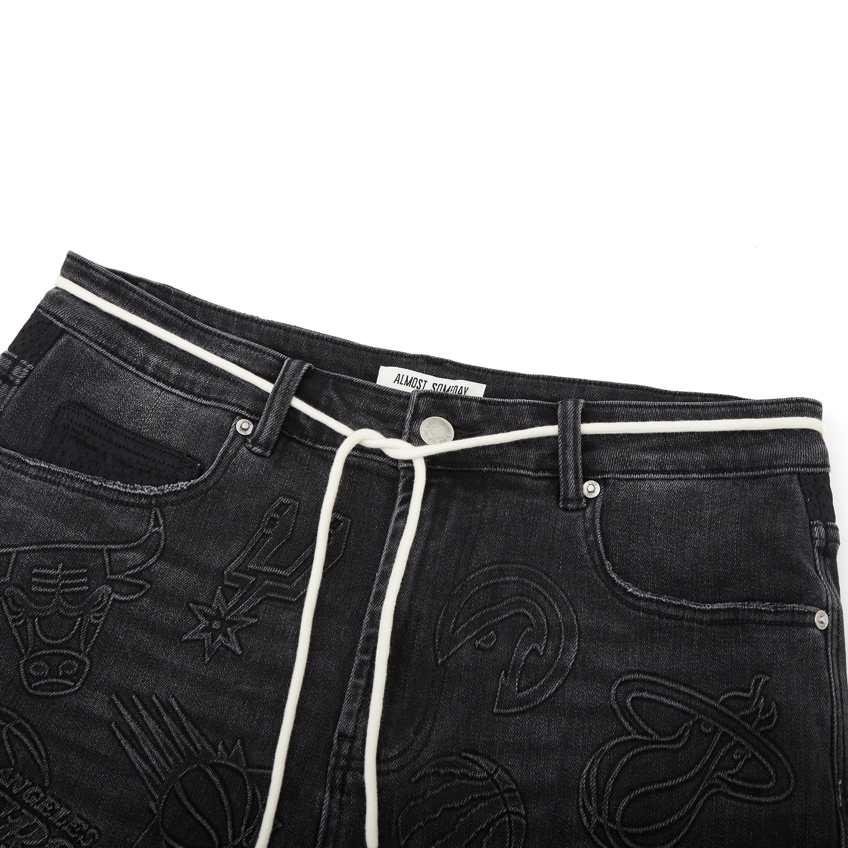 NBA Conference Jorts (Washed Black) NBA Conference Jorts (Washed Black)