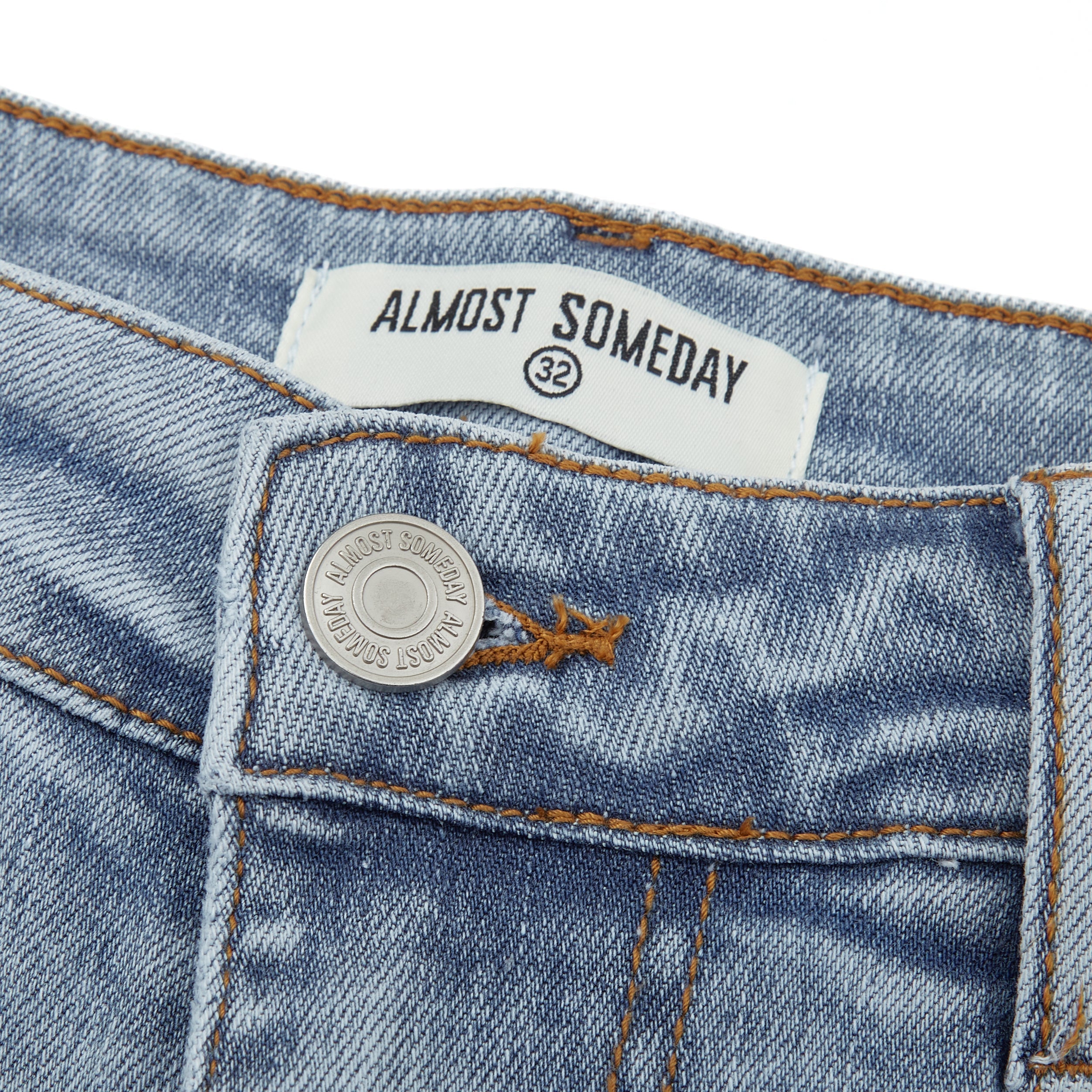 Patchwork Denim Jorts (Washed Blue) Patchwork Denim Jorts (Washed Blue)