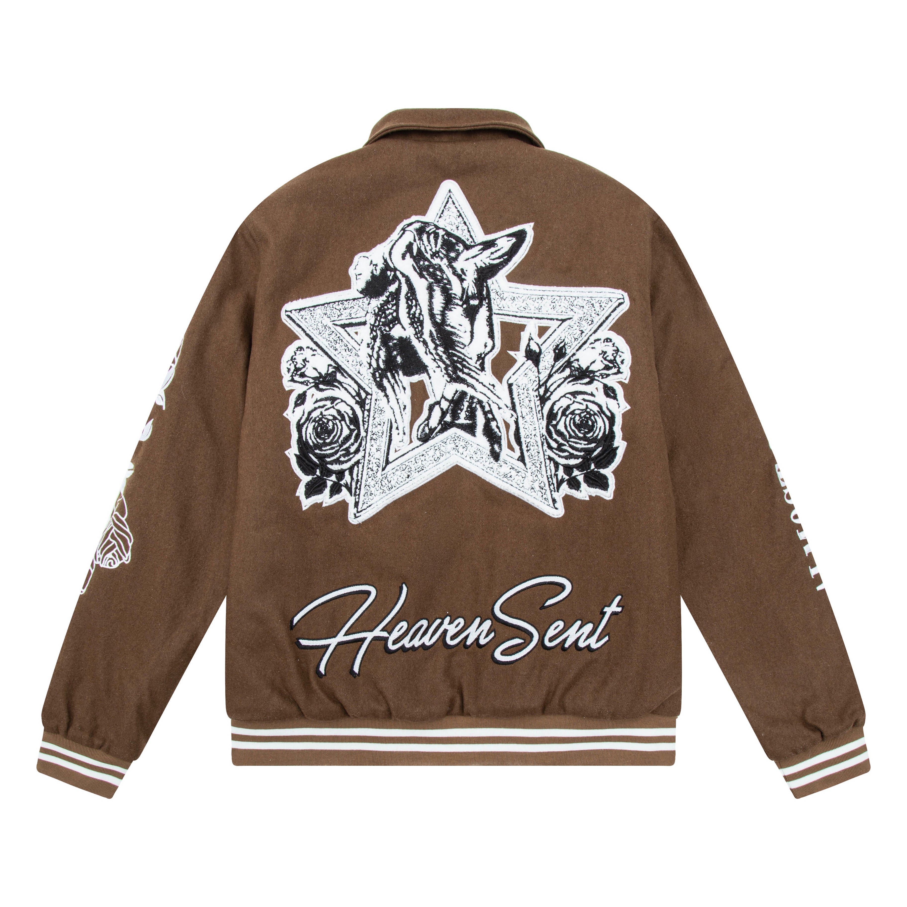 Heaven Sent - Varsity Jacket (Brown) Heaven Sent - Varsity Jacket (Brown)
