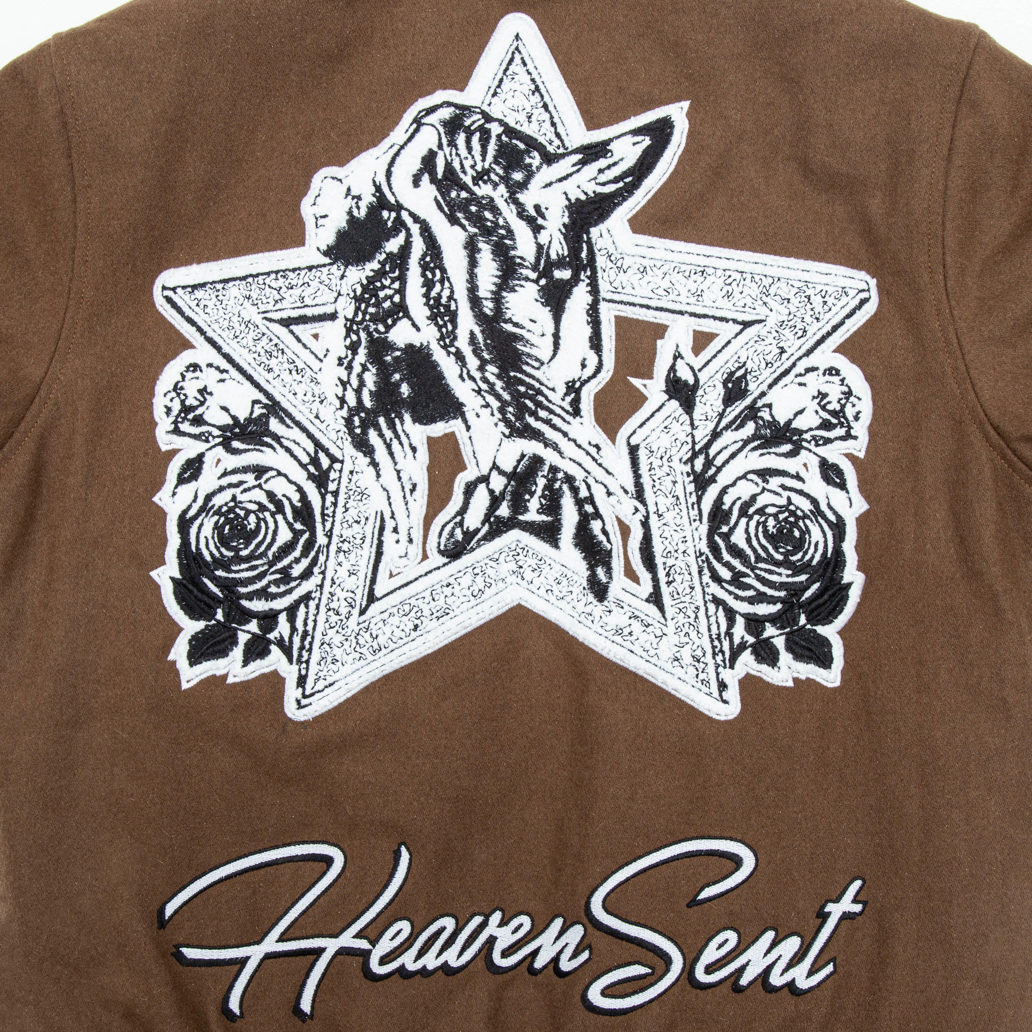 Heaven Sent - Varsity Jacket (Brown) Heaven Sent - Varsity Jacket (Brown)