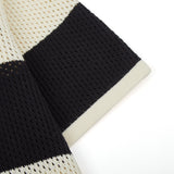 Crochet Knit Polo (Cream / Black) Crochet Knit Polo (Cream / Black)