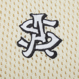 Crochet Knit Polo (Cream / Black) Crochet Knit Polo (Cream / Black)