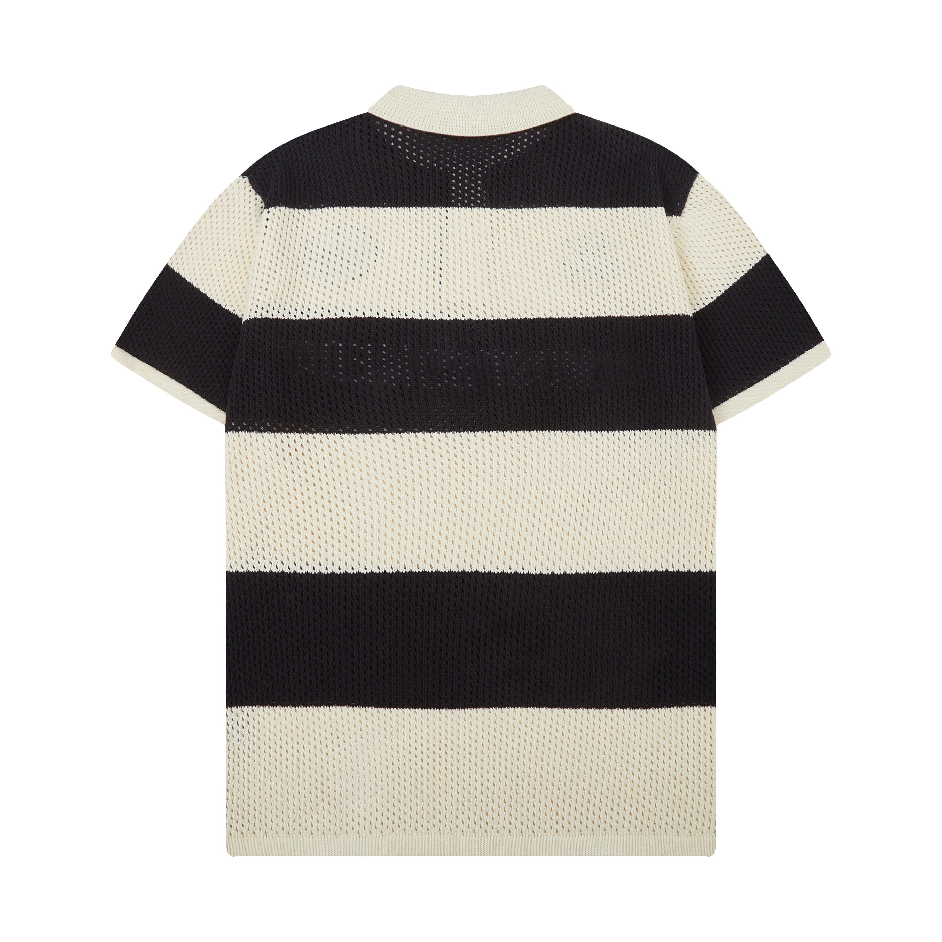 Crochet Knit Polo (Cream / Black) Crochet Knit Polo (Cream / Black)