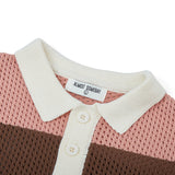 Crochet Knit Polo (Pink / Brown) Crochet Knit Polo (Pink / Brown)