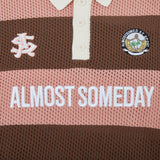 Crochet Knit Polo (Pink / Brown) Crochet Knit Polo (Pink / Brown)