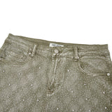 Gemstone Denim Jorts - Olive Gemstone Denim Jorts - Olive