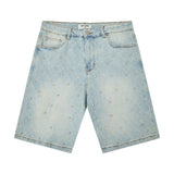 Gemstone Denim Jorts - Washed Blue Gemstone Denim Jorts - Washed Blue