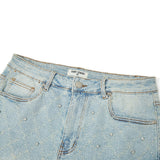 Gemstone Denim Jorts - Washed Blue Gemstone Denim Jorts - Washed Blue