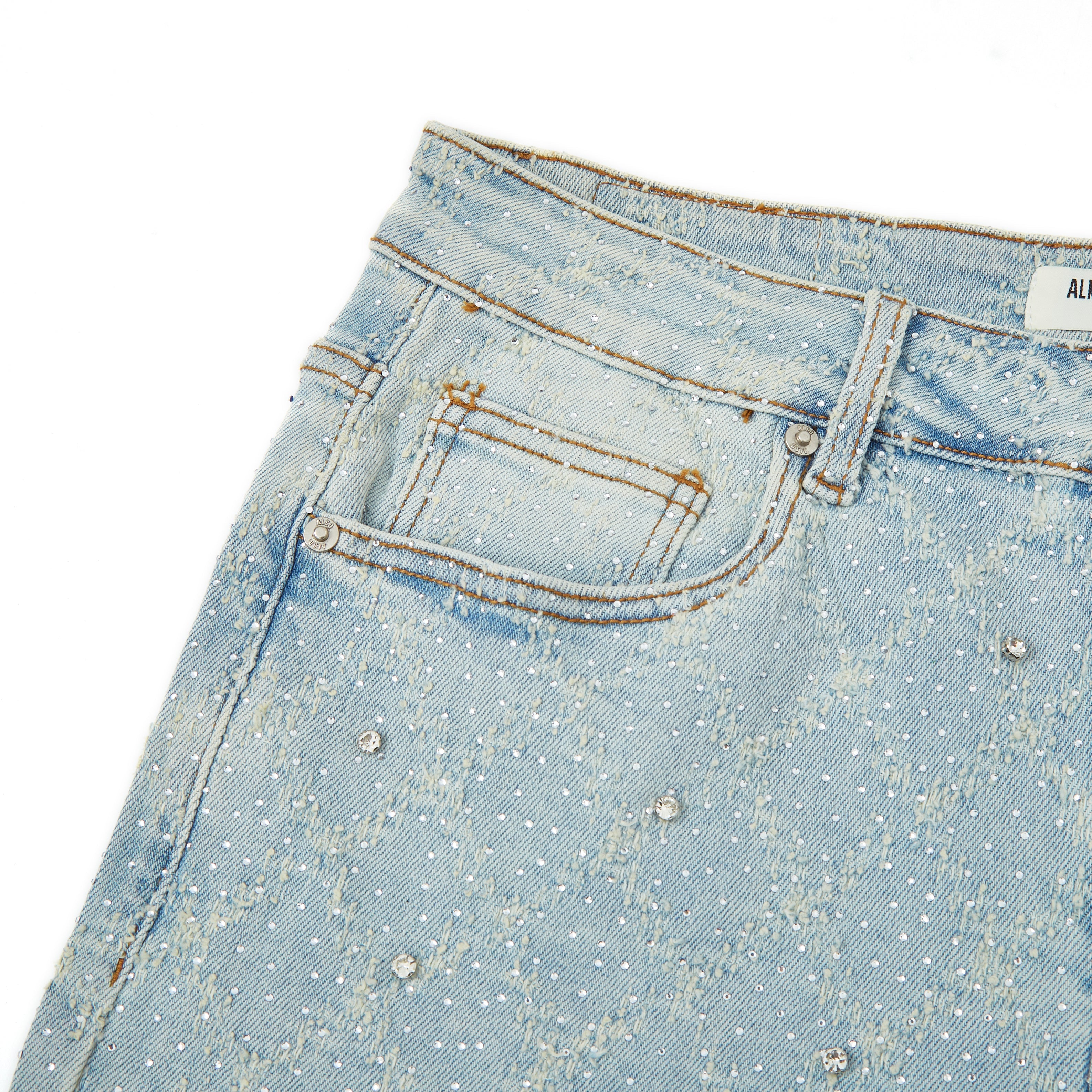 Gemstone Denim Jorts - Washed Blue Gemstone Denim Jorts - Washed Blue