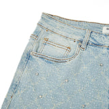 Gemstone Denim Jorts - Washed Blue Gemstone Denim Jorts - Washed Blue
