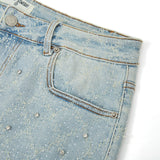 Gemstone Denim Jorts - Washed Blue Gemstone Denim Jorts - Washed Blue