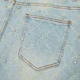 Gemstone Denim Jorts - Washed Blue Gemstone Denim Jorts - Washed Blue