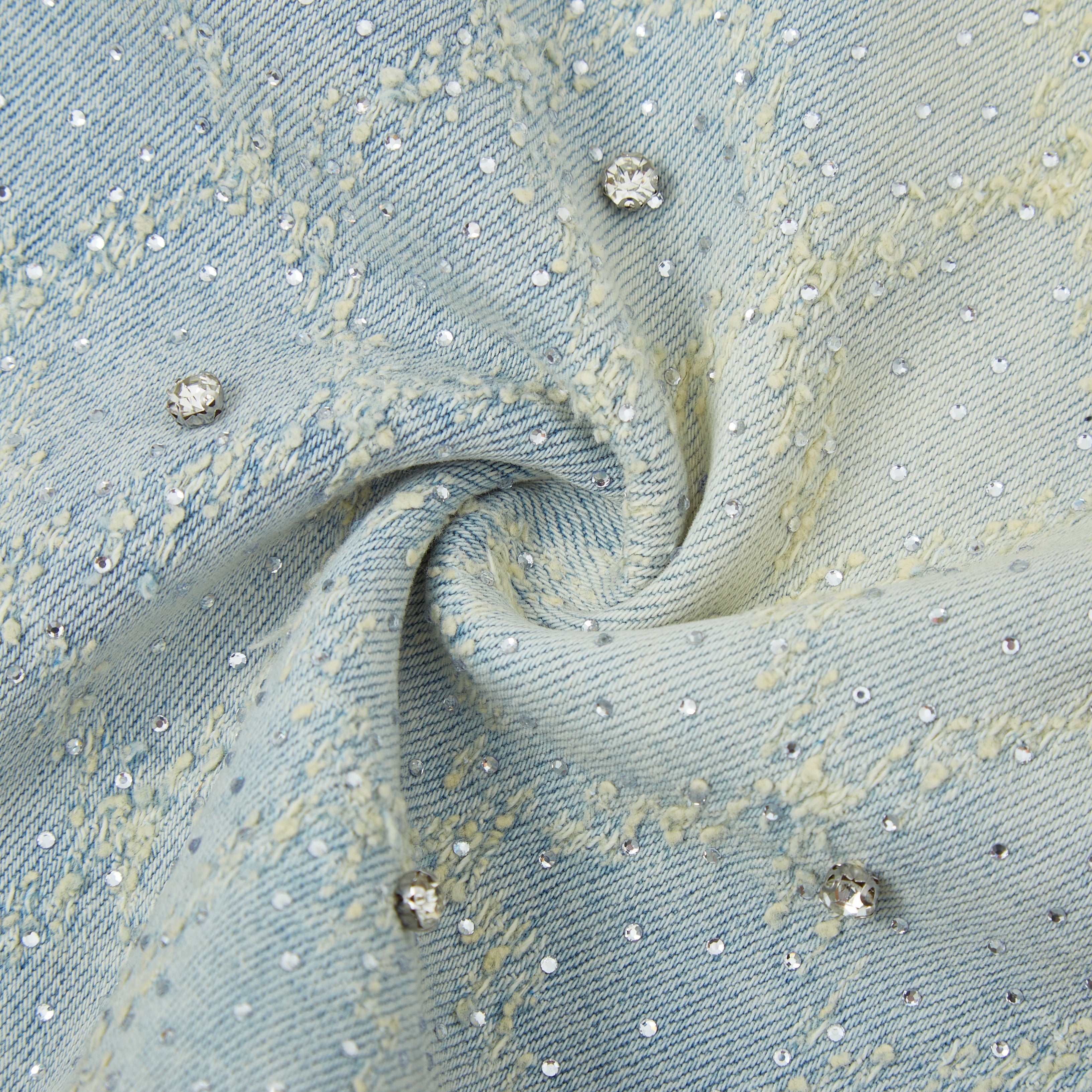 Gemstone Denim Jorts - Washed Blue Gemstone Denim Jorts - Washed Blue