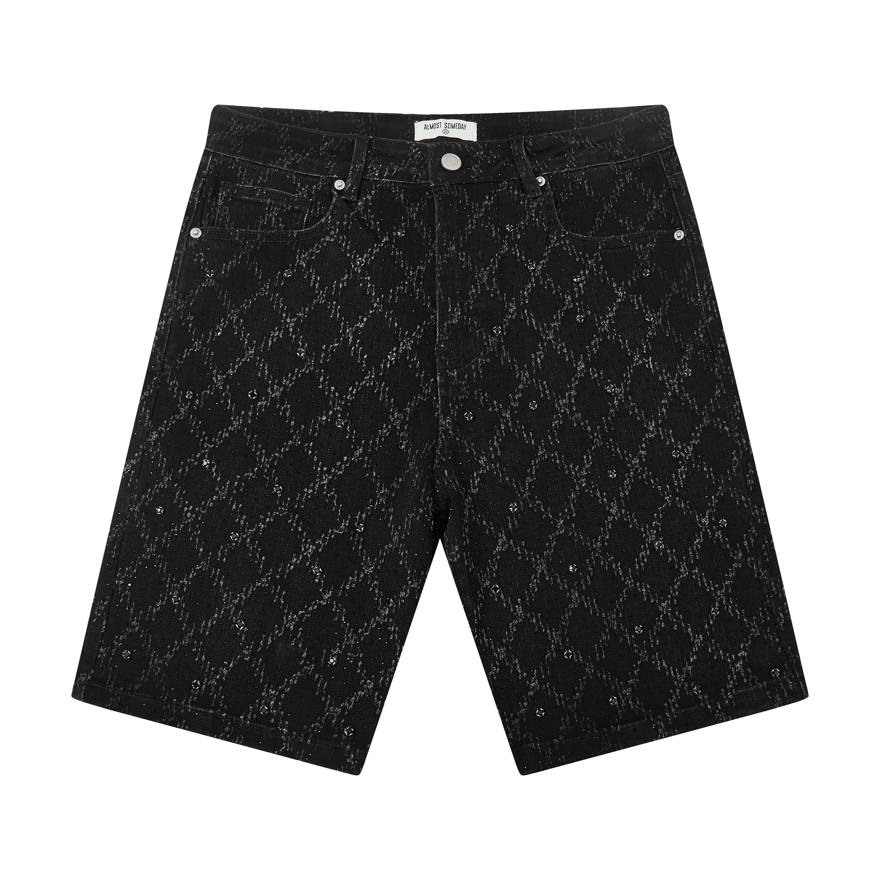 Gemstone Denim Jorts - Washed Black Gemstone Denim Jorts - Washed Black