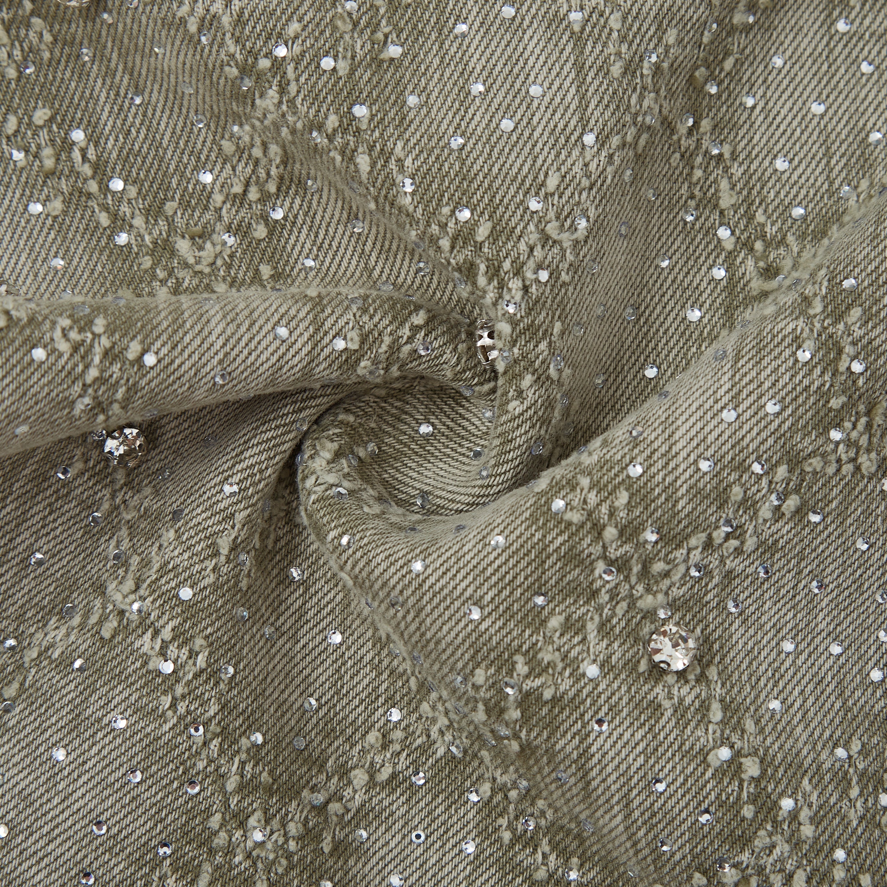 Gemstone Denim Jorts - Olive Gemstone Denim Jorts - Olive