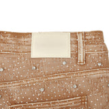Gemstone Denim Jorts - Light Brown Gemstone Denim Jorts - Light Brown