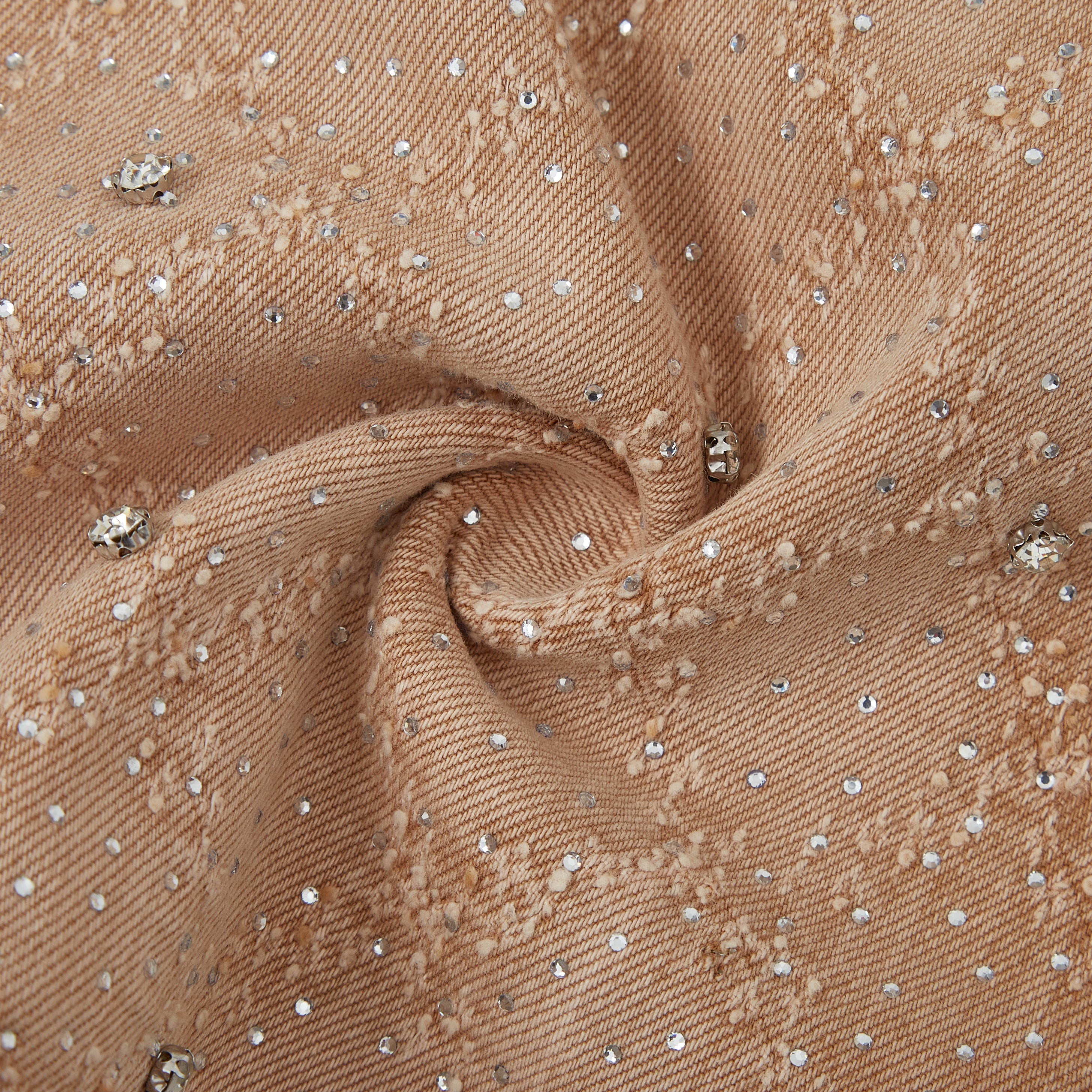 Gemstone Denim Jorts - Light Brown Gemstone Denim Jorts - Light Brown