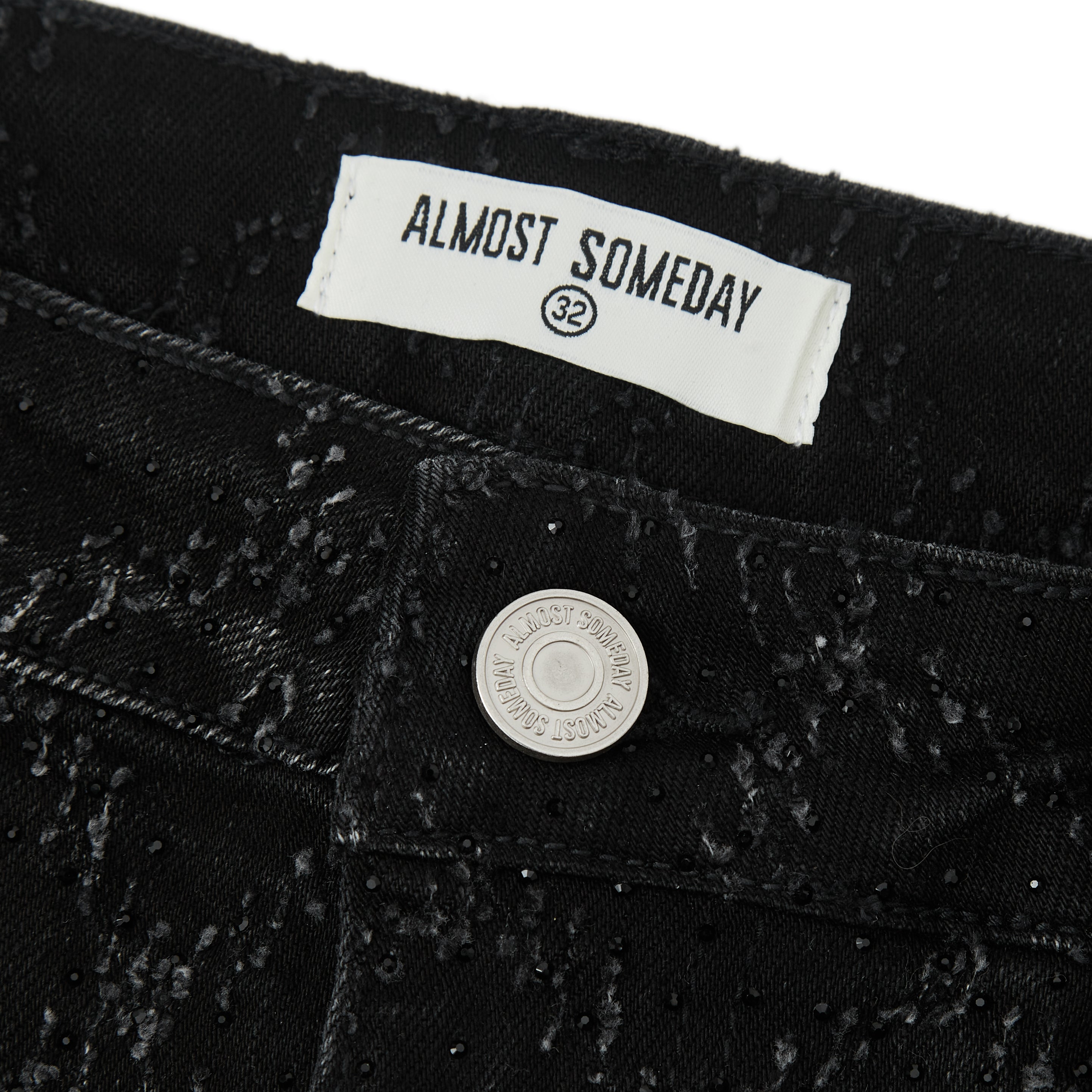 Gemstone Denim Jorts - Washed Black Gemstone Denim Jorts - Washed Black