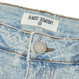 Gemstone Denim Jorts - Washed Blue Gemstone Denim Jorts - Washed Blue