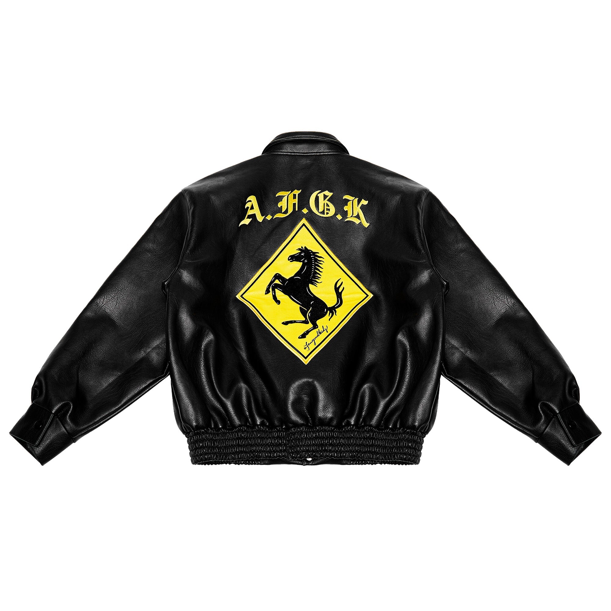 DONCARE (AFGK) "Racing Ferrari Leather Jacket" - Black DONCARE (AFGK) "Racing Ferrari Leather Jacket" - Black