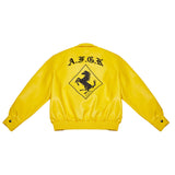 DONCARE (AFGK) "Racing Ferrari Leather Jacket" - Yellow DONCARE (AFGK) "Racing Ferrari Leather Jacket" - Yellow
